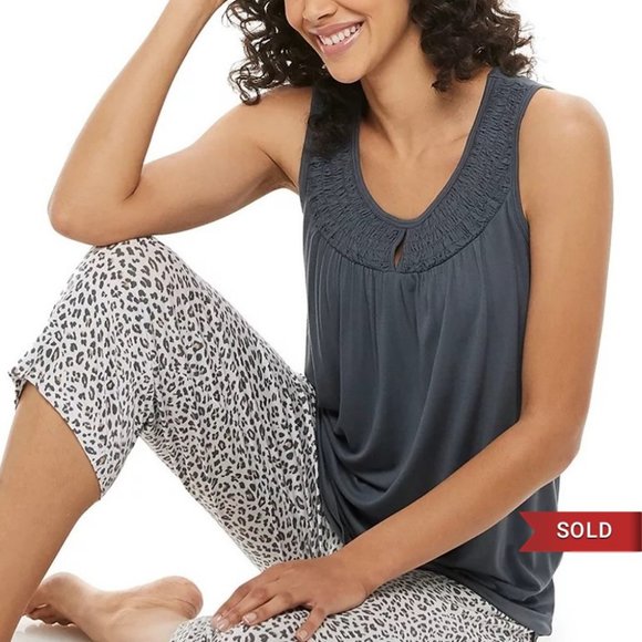 croft & barrow Other - Croft & Barrow Soft Sleeveless Pajama Top Gray